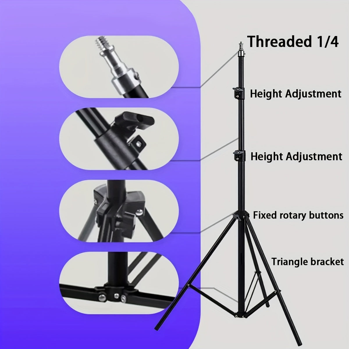82.68inch Lightweight Mobile Phone Tripod, Retractable Selfie Stick with Phone Holder and Portable Case, Suitable for Video Recording\u002FPhotography\u002FLive Streaming Camera Stand, Ideal for Women