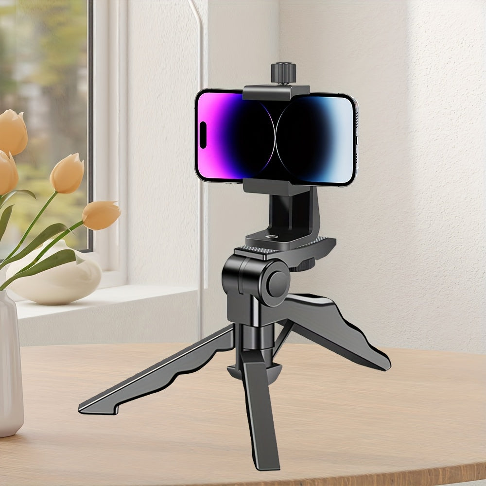 A Selfie Stick That Doubles As a Desktop Tripod for Smartphones, Featuring 360-Degree Rotation And Compatibility with Most Mobile Devices.