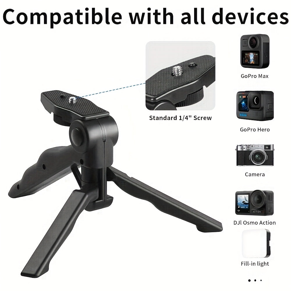 A Selfie Stick That Doubles As a Desktop Tripod for Smartphones, Featuring 360-Degree Rotation And Compatibility with Most Mobile Devices.