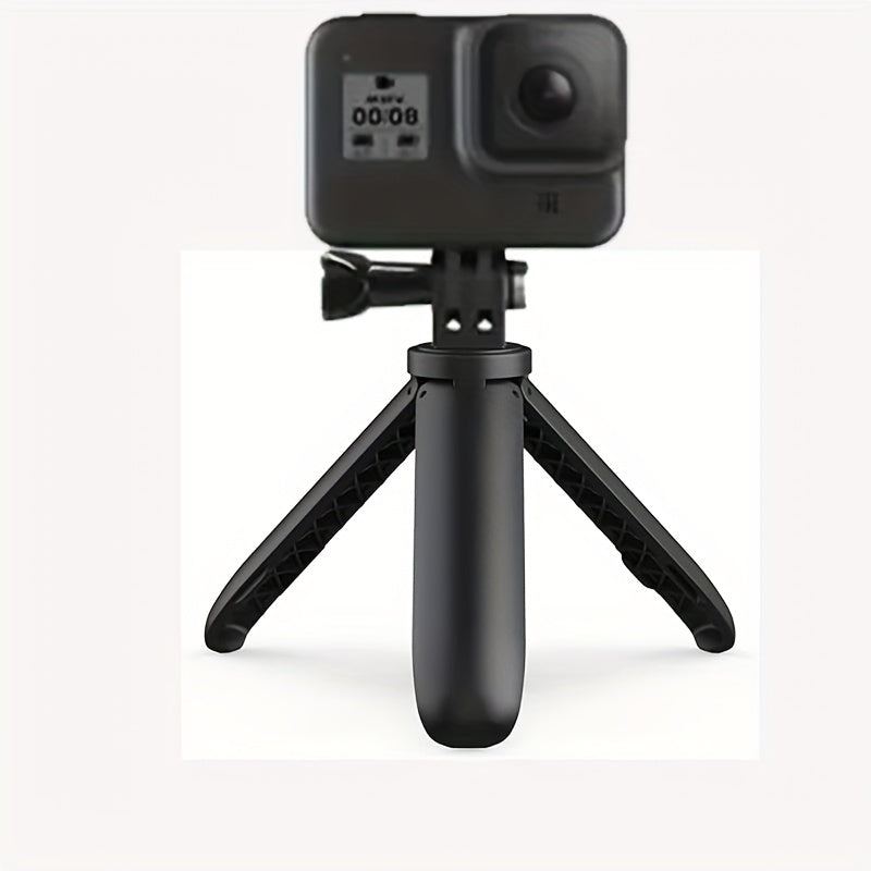 Telescopic Mini Tripod and Selfie Stick, Suitable for GoPro Hero, AXNEN SJCAM YI Action Cameras - Portable Single Leg Stand with Screw, Compact 3-Section Design for Smartphones and Action Cameras, Lightweight Photography Gear