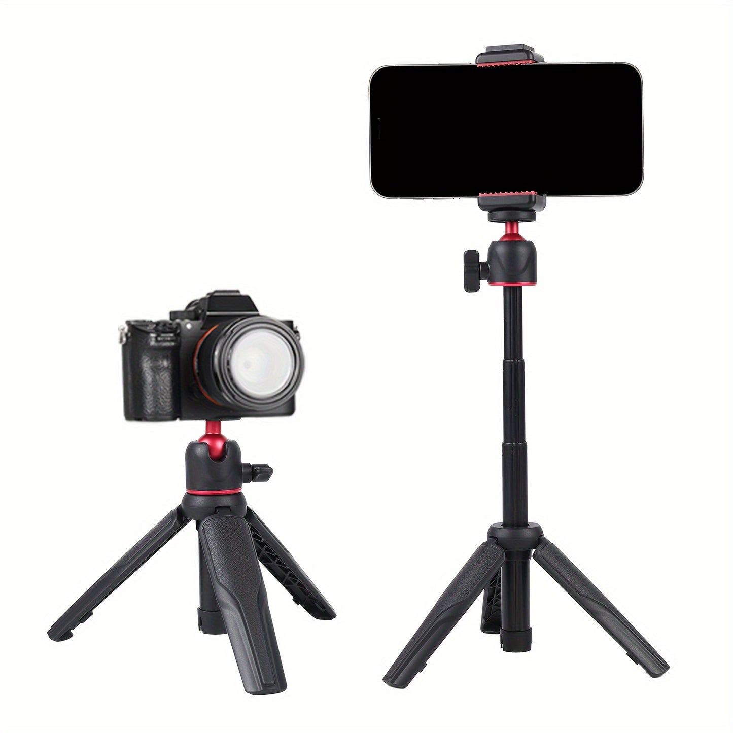 Mini Extension Pole Tripod Stand with Handle Grip for IPhone 15 Pro Max\u002FSamsung Smartphone\u002FCamera\u002FVlogging, Suitable for Webcam