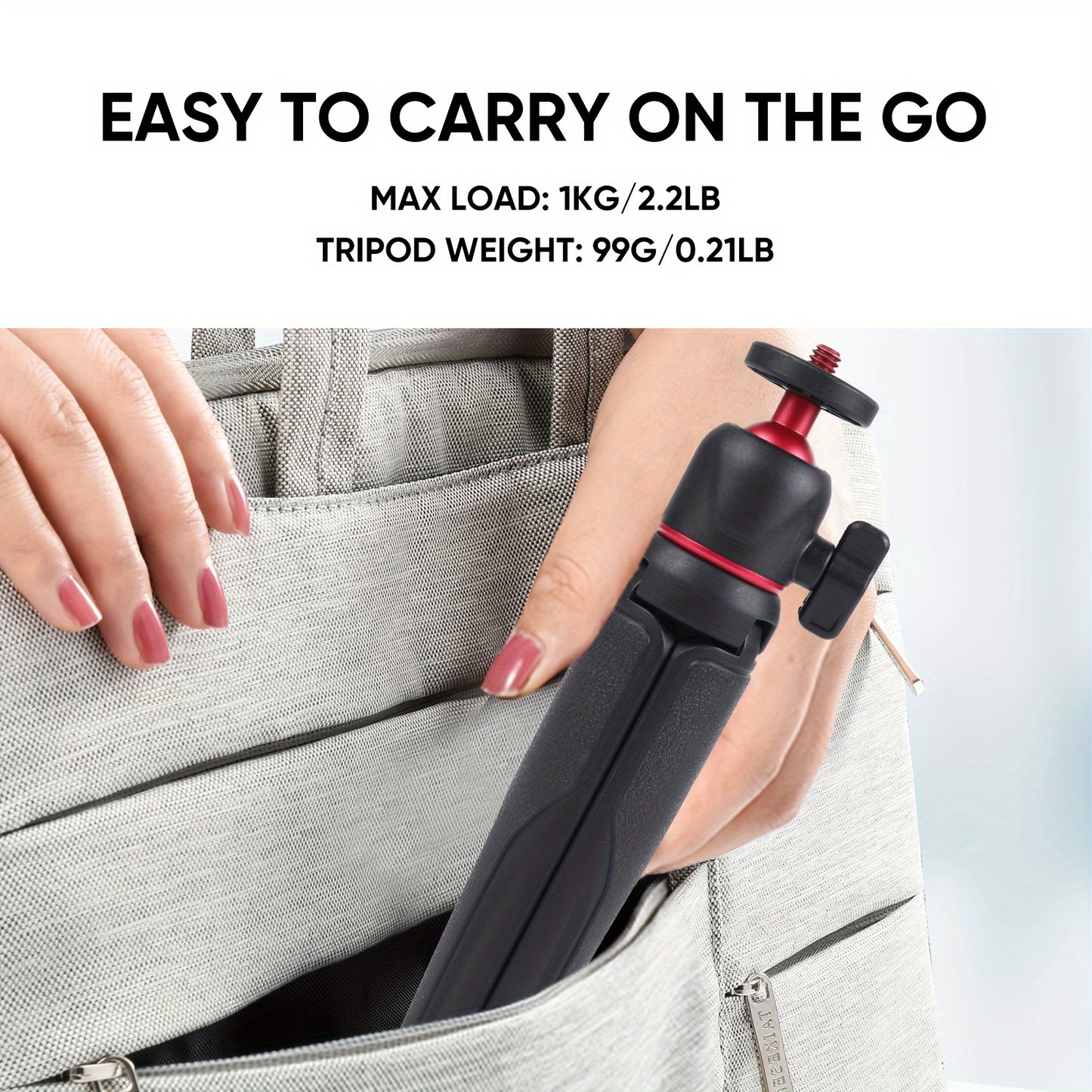 Mini Extension Pole Tripod Stand with Handle Grip for IPhone 15 Pro Max\u002FSamsung Smartphone\u002FCamera\u002FVlogging, Suitable for Webcam