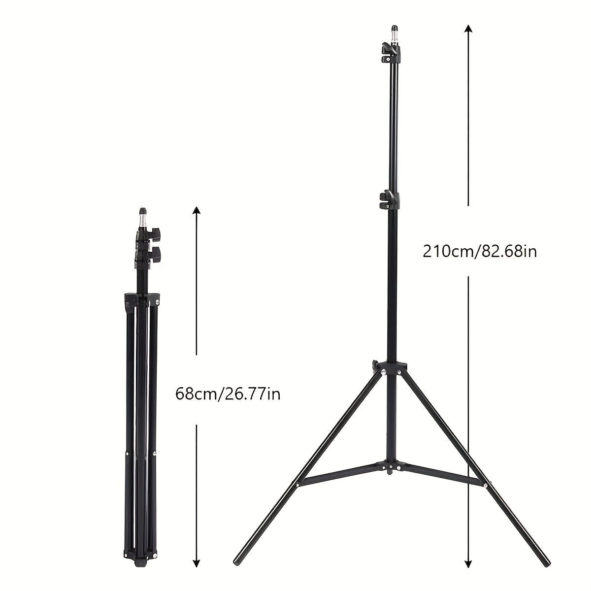 82.68inch Lightweight Mobile Phone Tripod, Retractable Selfie Stick with Phone Holder and Portable Case, Suitable for Video Recording\u002FPhotography\u002FLive Streaming Camera Stand, Ideal for Women