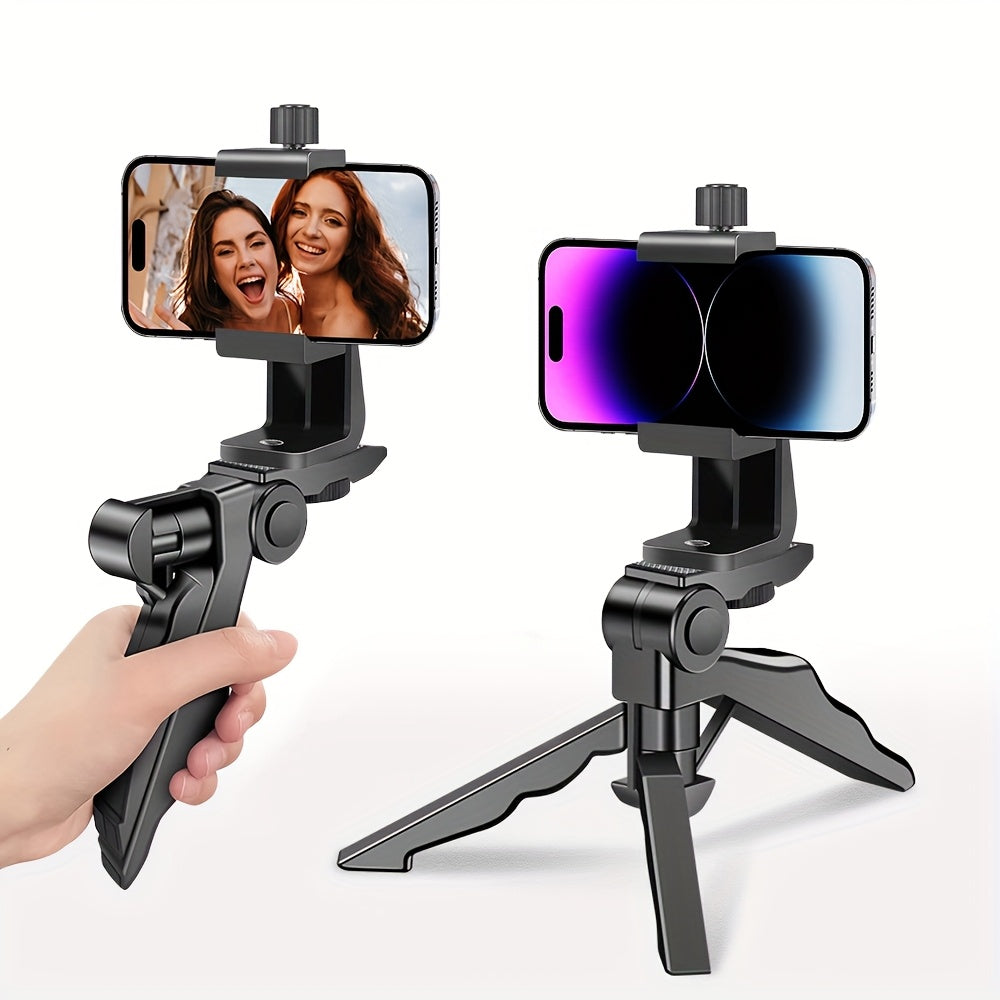 A Selfie Stick That Doubles As a Desktop Tripod for Smartphones, Featuring 360-Degree Rotation And Compatibility with Most Mobile Devices.