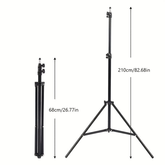 82.68inch Lightweight Mobile Phone Tripod, Retractable Selfie Stick with Phone Holder and Portable Case, Suitable for Video Recording\u002FPhotography\u002FLive Streaming Camera Stand, Ideal for Women